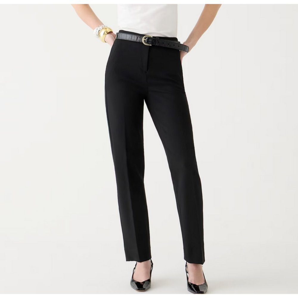 J.Crew Kate Straight Leg Black‎ Dress Pants In Four Season Sz 6